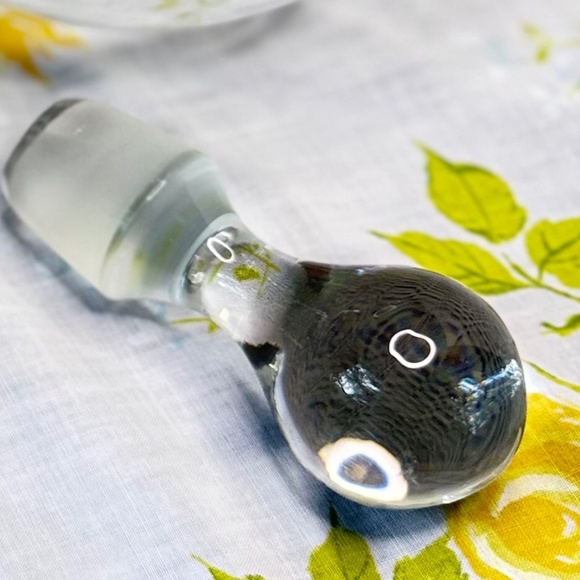 Vintage 1960s Romanian Optic Swirl Decanter & Wine Glass Set Frosted Barware - Picture 7 of 12